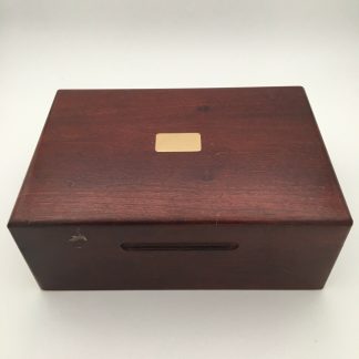 1960s Vintage DECATUR INDUSTRIES Solid Dark Walnut CIGAR HUMIDOR BOX Cedar Lined