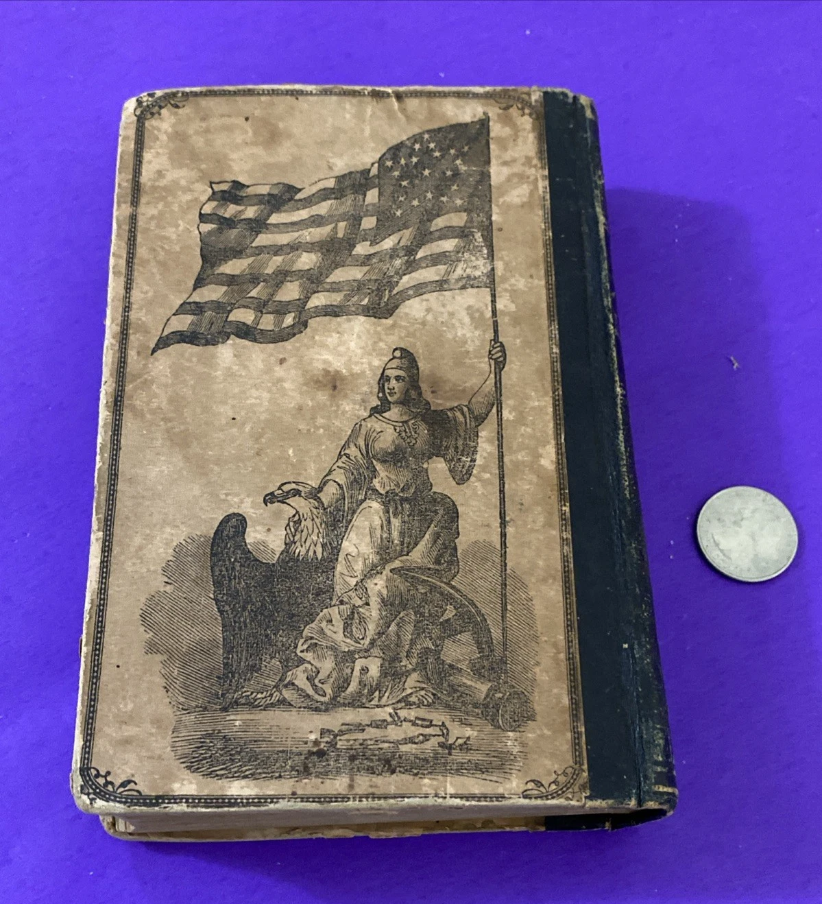 1860 Wells Every Man His Own Lawyer Form Book Patriotic Boards Ellenville NY USA - Image 12