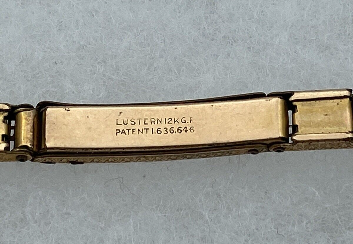 Art Deco 12k Gold-Filled Ladies Lustern Filigree Antique Watch Band - Image 3
