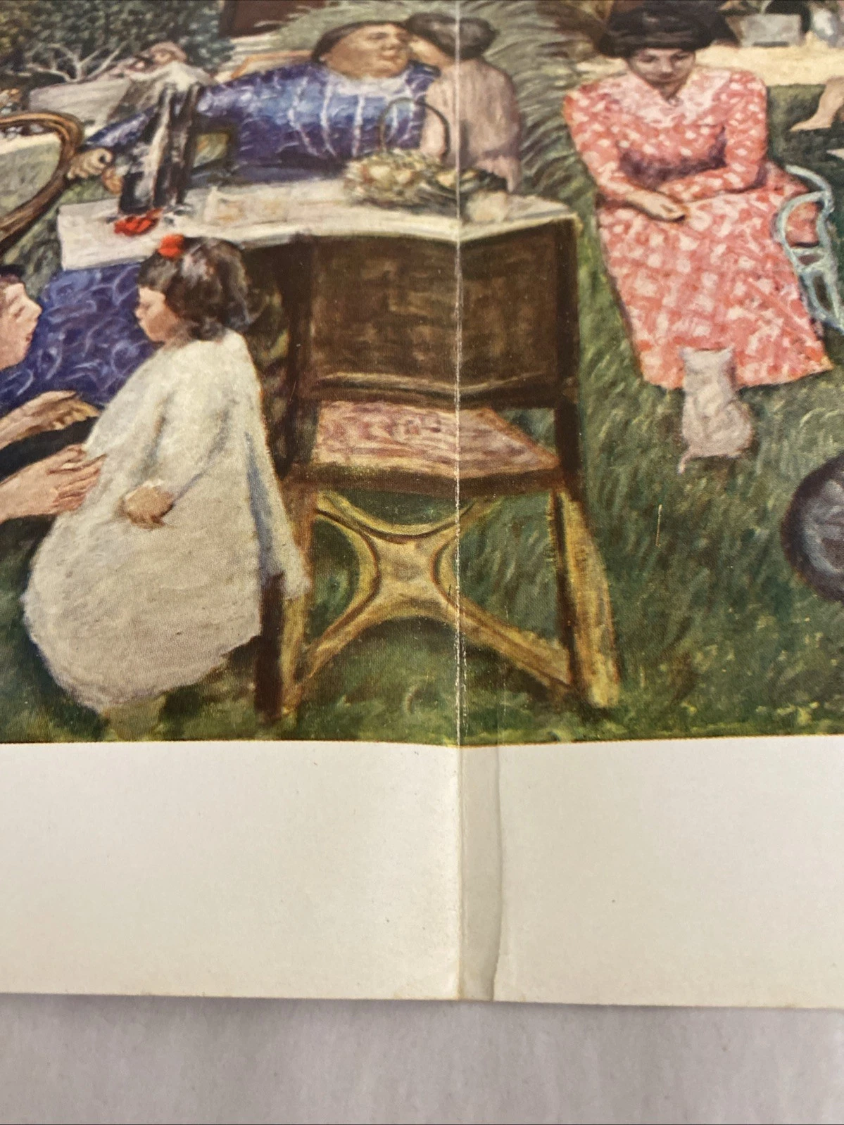 1939 Verve Bonnard La Famille Terrasse color gravure bifolio w/ Braccelli & Goya - Image 3