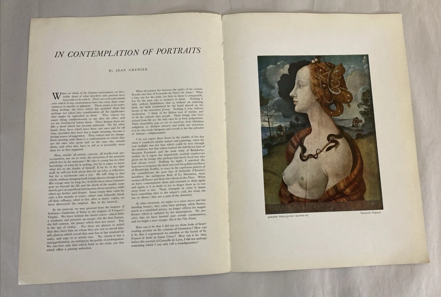 Verve 1939 Pollaiuolo (attrib.) Simonetta Vespucci photogravure bifolio leaf - Image 6