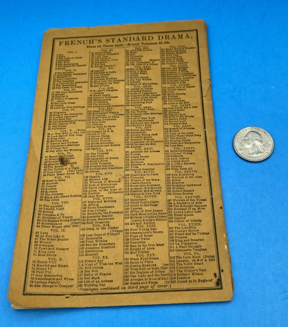 1850s Samuel French Wandering Boys Castle of Olival Acting Edition Drama Rare NY - Image 7