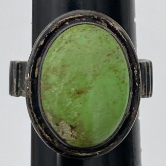 Jay King Native American Sterling Silver Green Gaspeite Southwestern Style Ring