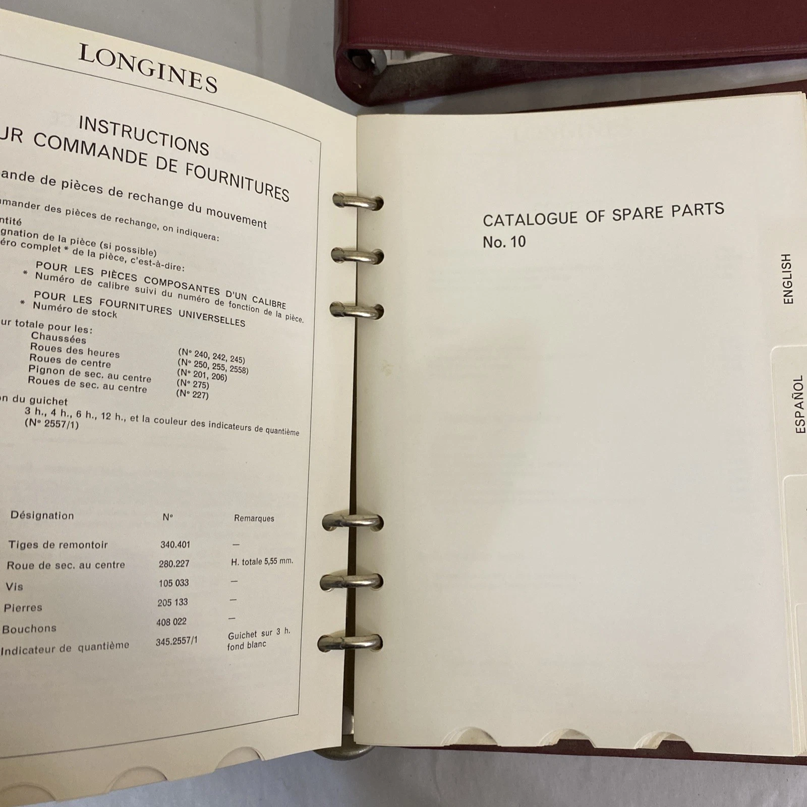 Vintage Longines No 10 & 10.1 Watch Movement Parts Manuals – Original Set RARE - Image 7