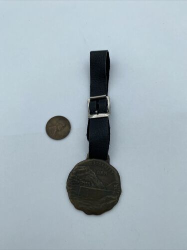 Vintage Theodore Roosevelt Dam Phoenix Arizona Brass Pocket Watch Fob Salt River - Image 4