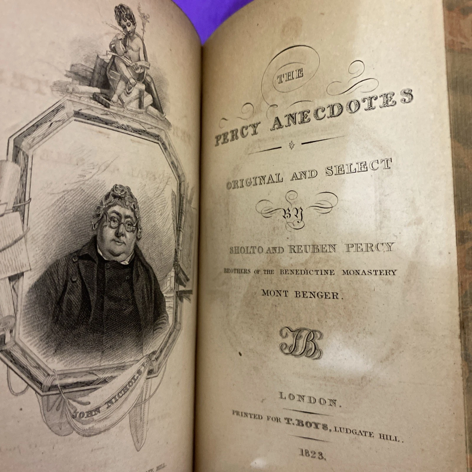 1826 Percy Anecdotes Vol VI Science Literature Banks Nichols Leather Book - Image 9