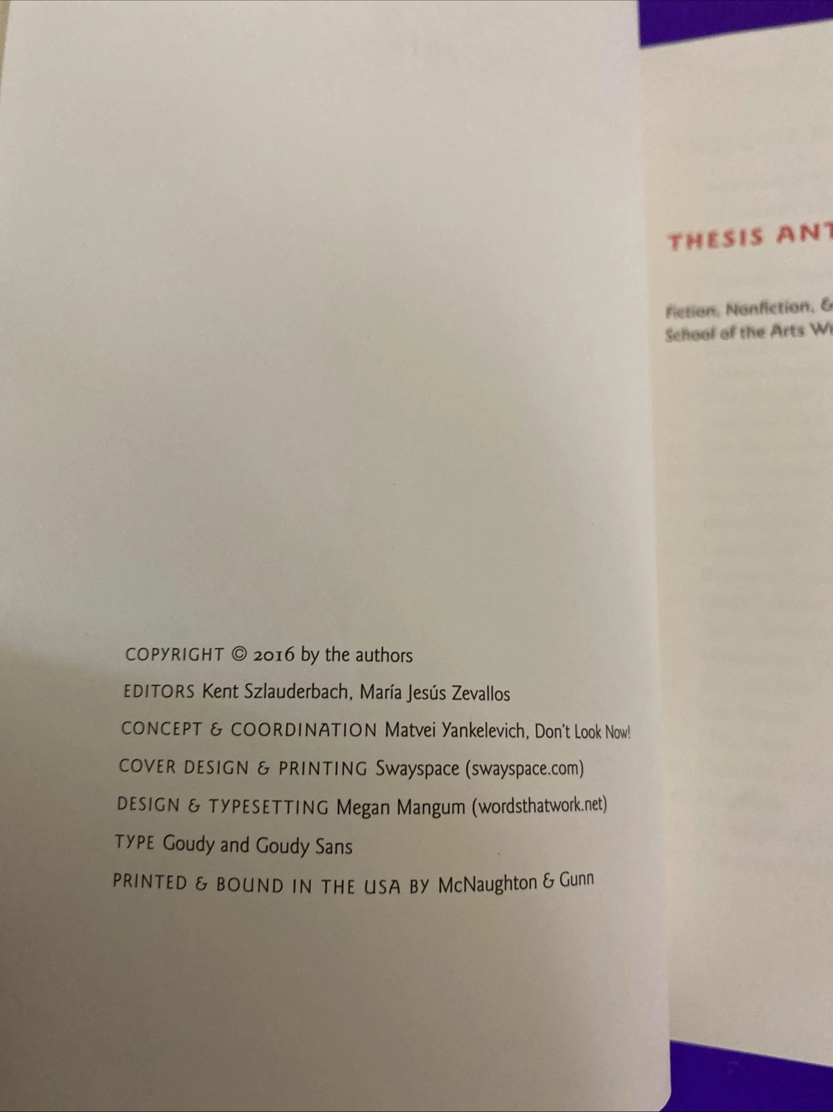 Columbia University School of the Arts Thesis Anthology 2016 MFA Student Writing - Image 3