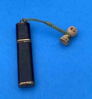 Kokeshi Doll & Vintage Gold/Black Butane Lighter - Rare Cultural Blend!