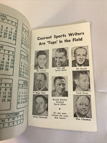 The Hartford Courant 1950 Baseball Schedule - Image 2