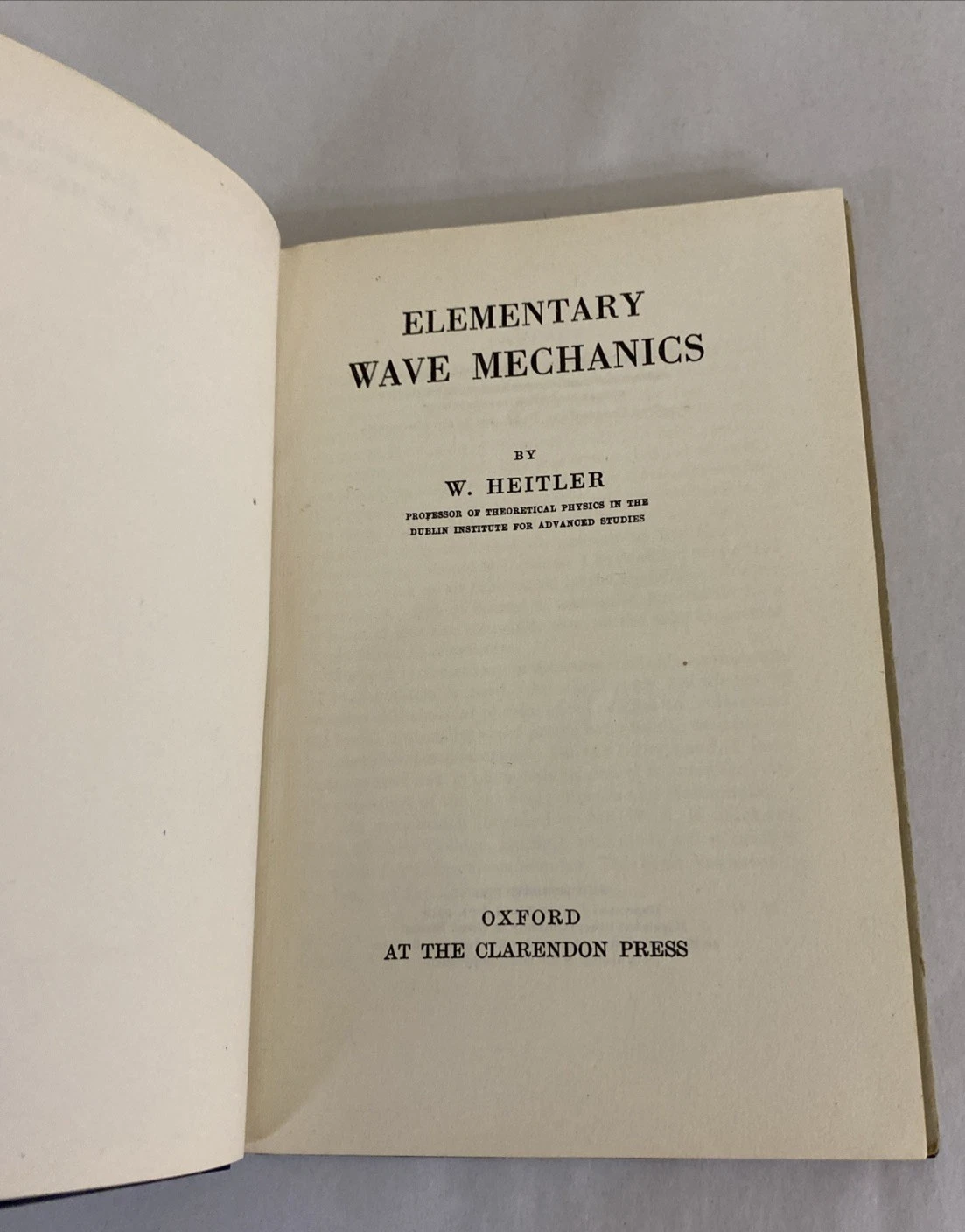 Elementary Wave Mechanics Heitler 1950 Oxford Clarendon HC w/ DJ, Brookhaven BNL - Image 5