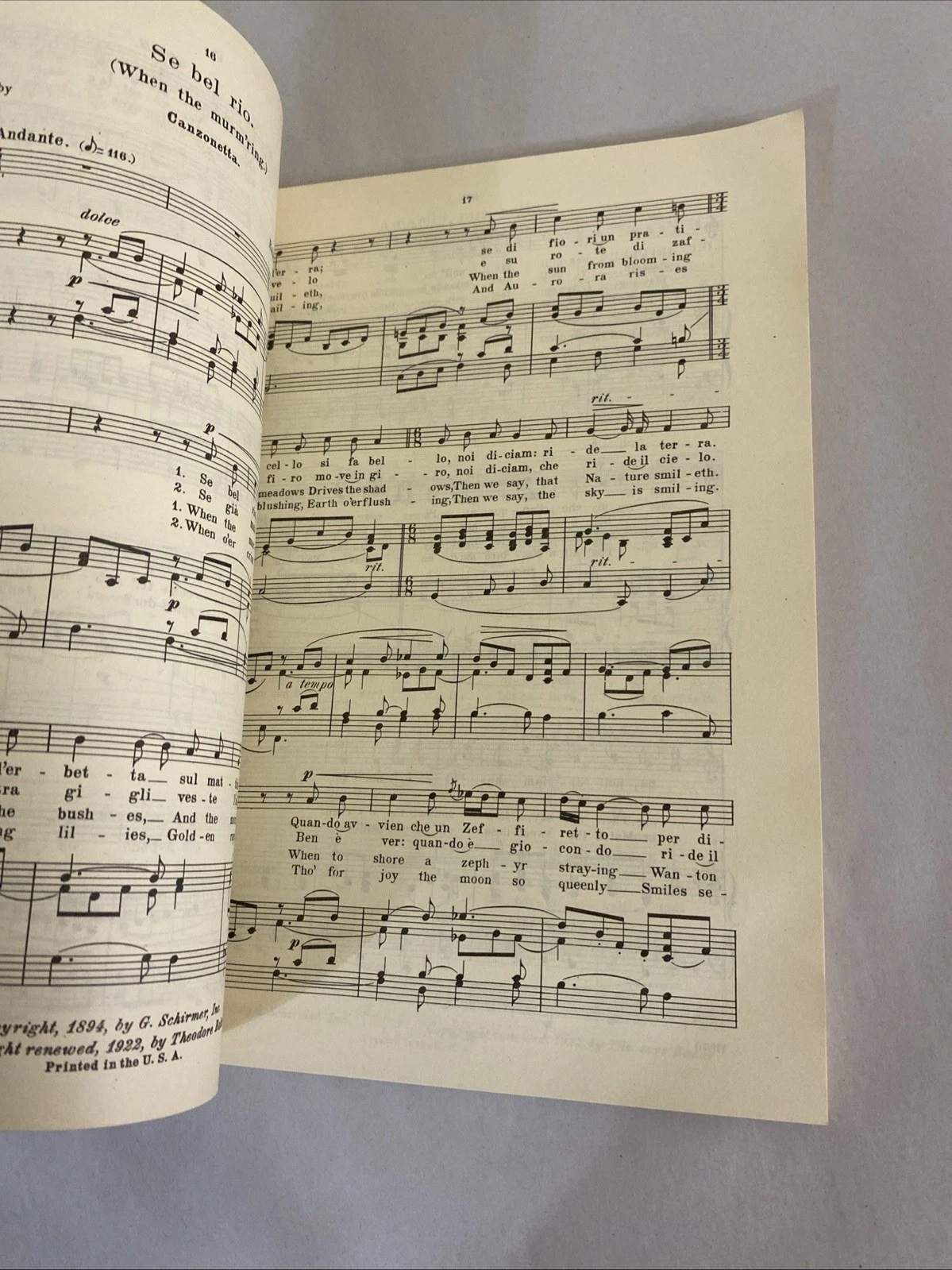 Schumer’s Anthology of Italian Song of 17th 18th Centuries - Book 1 & 2, 290 291 - Image 6