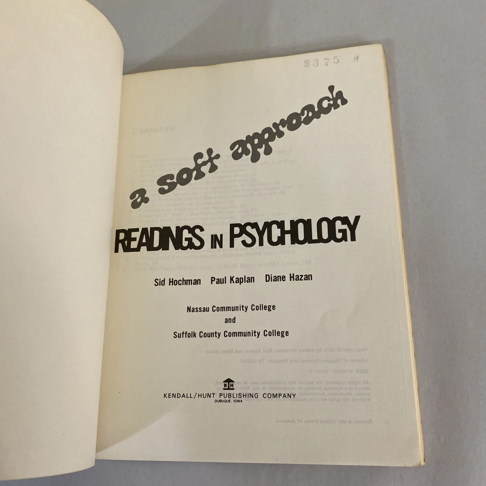 1974 Readings in Psychology Soft Approach Nassau Suffolk Community College - Image 2