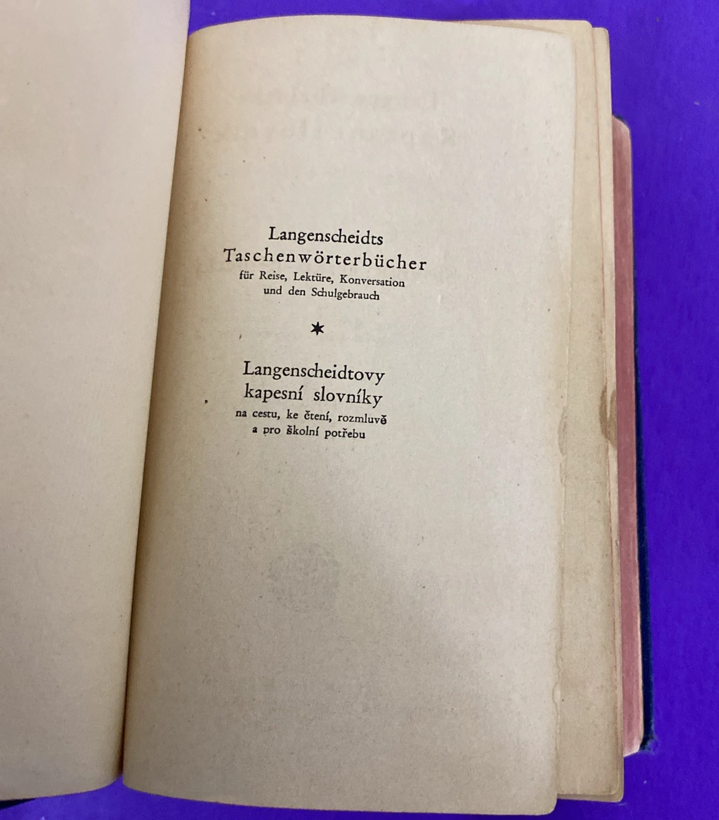 1929 Langenscheidt Czech German Pocket Dictionary Kabesch 5th Ed - Image 5