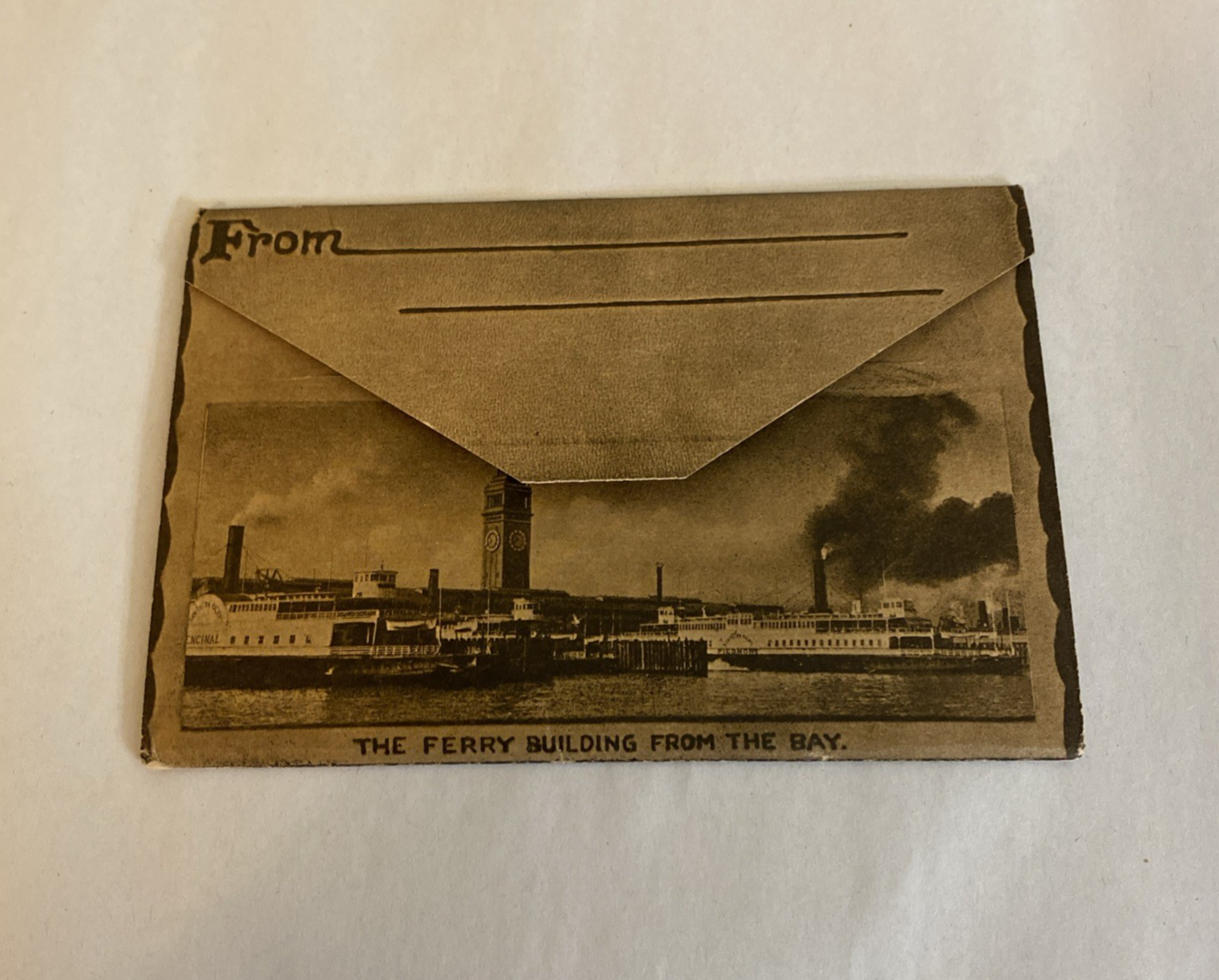 1912 San Francisco Postcard Folder Mission Dolores Fire Scene G.O.H. VGC Rare - Image 4
