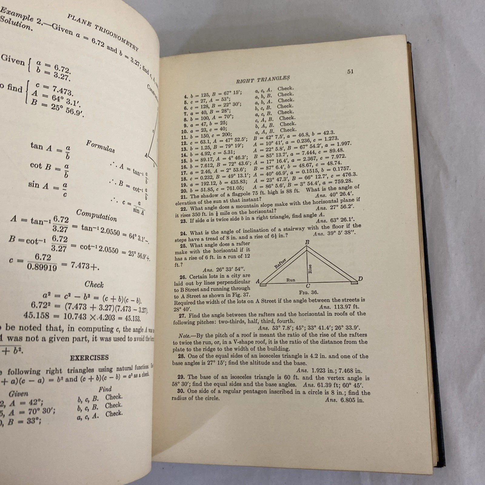 Plane & Spherical Trigonometry, 3rd Edition, Palmer & Leigh, 1925, Maple Press - Image 9