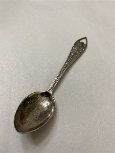 Antique Sterling Silver Juarez Mexico Eagle Souvenir Spoon