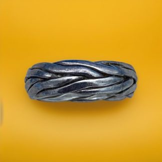 Vintage Sterling Silver Braided Band Ring Size 8.5