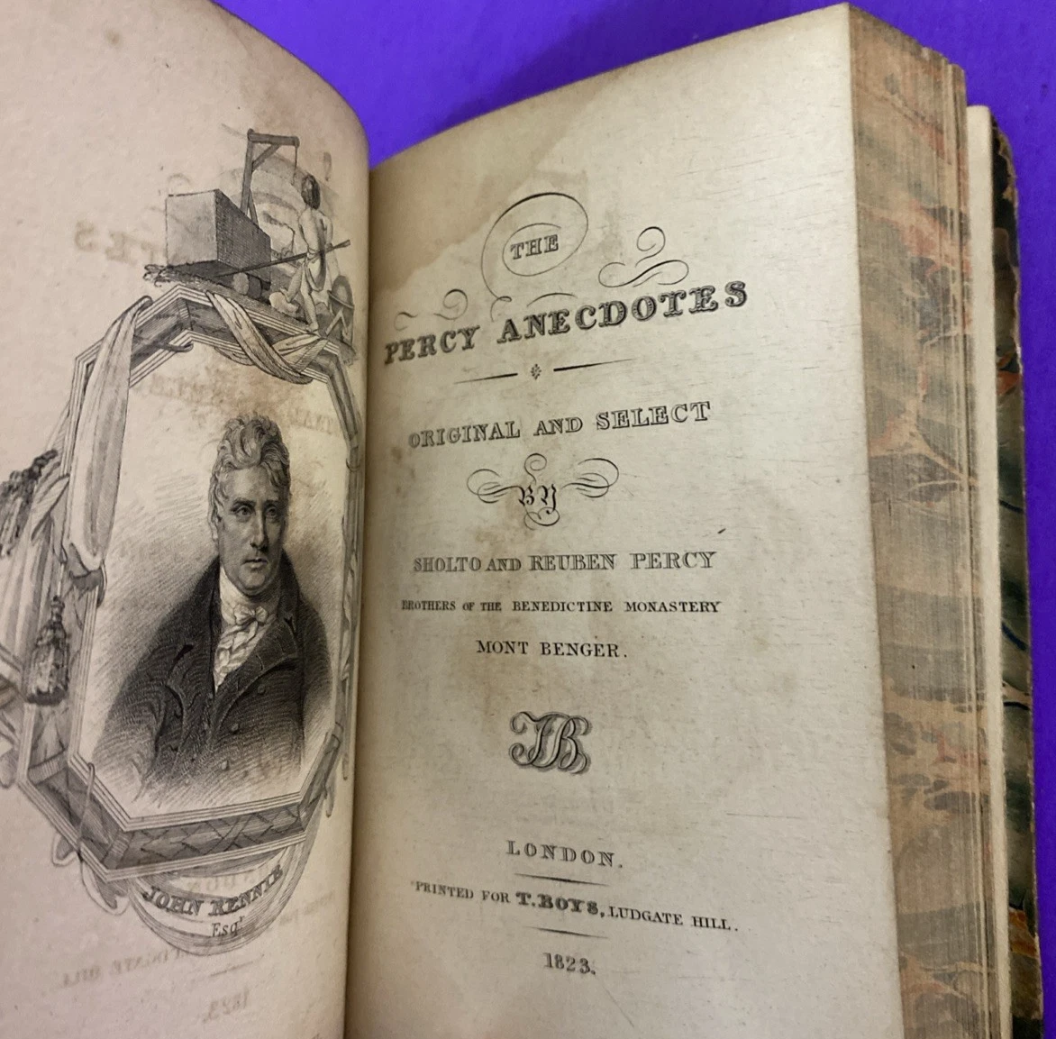 1826 Percy Anecdotes Vol IX Instinct Ingenuity John Rennie Leather Book - Image 10