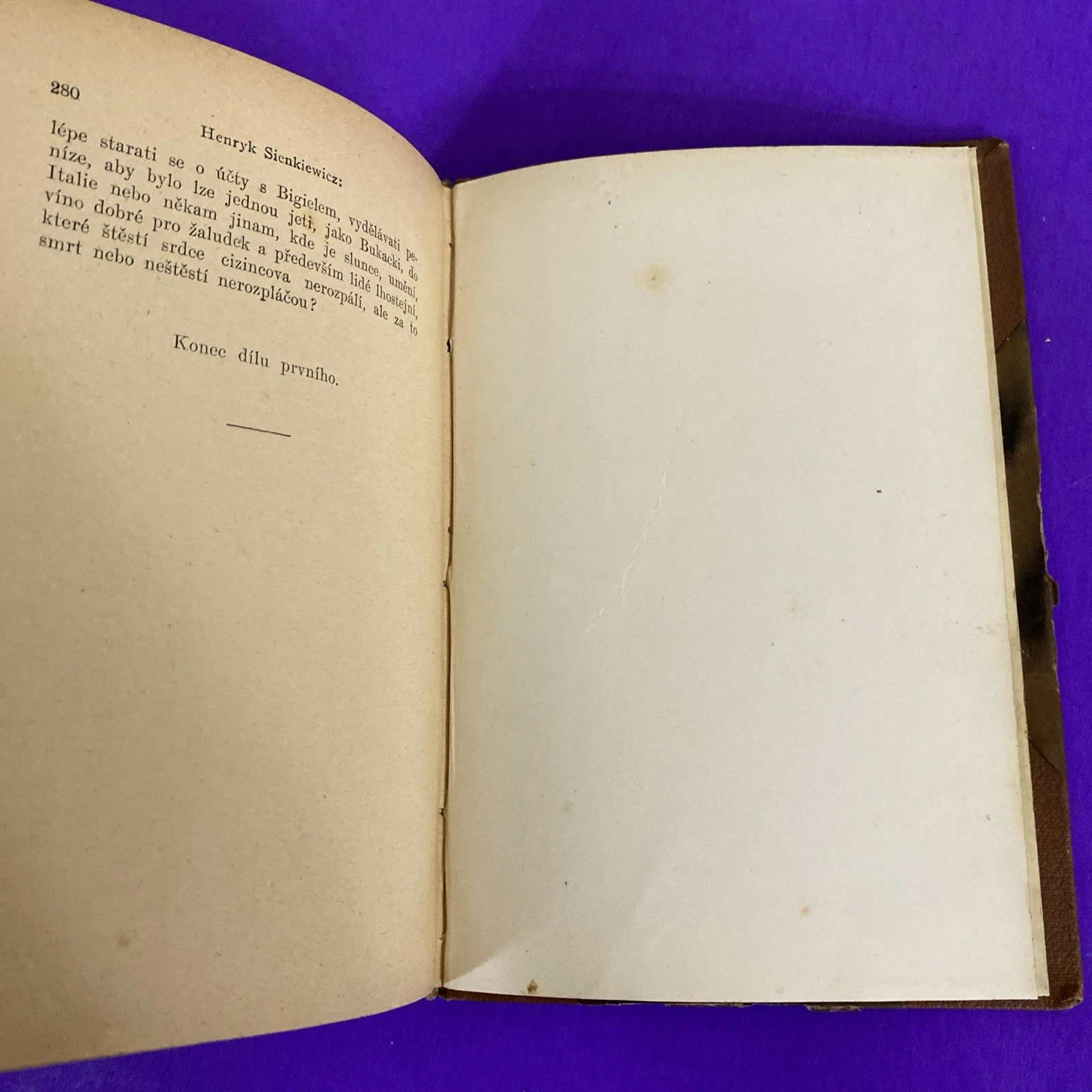 1901 Sienkiewicz Rodina Polanieckých Czech Antique Books Vol I & III - Image 7