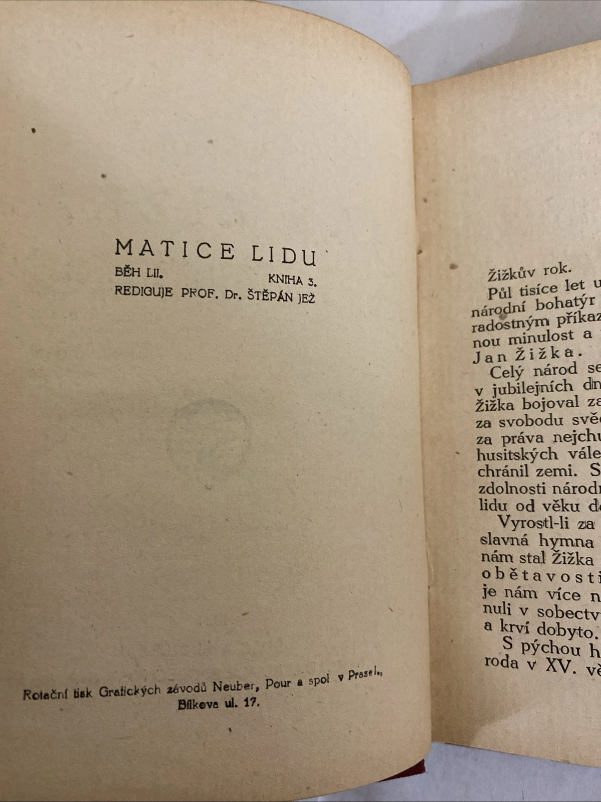 1924 Jan Žižka F.J. Čečetka Czech Hussite Biography Book Original Cloth - Image 5
