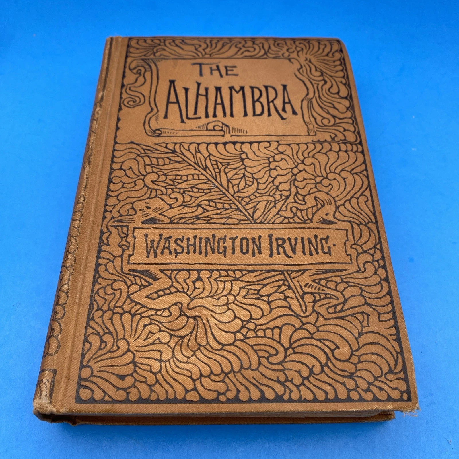 1889 The Alhambra Washington Irving Pollard & Moss Scarce Antique Hardcover Book