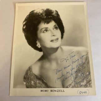 Mimi Benzell (Opera Singer) - Signed & Dated Vintage Photograph