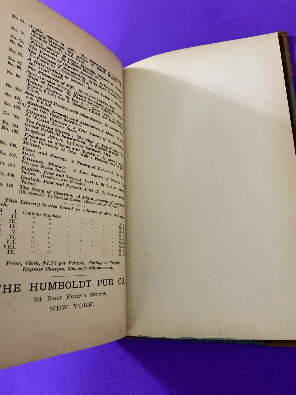 c1889 Trench English Past and Present Humboldt Library Half Leather Antique Book - Image 11