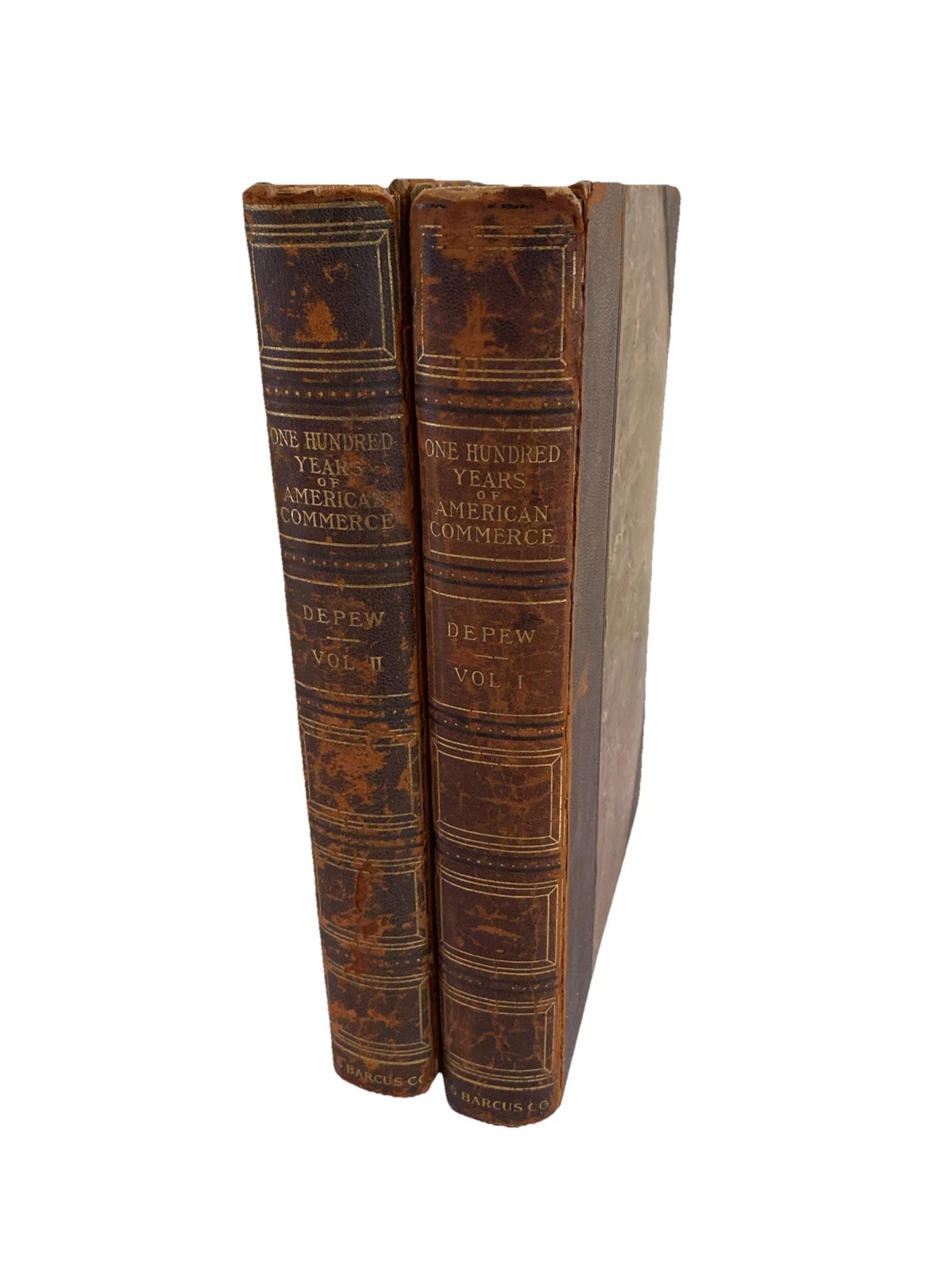 2 Volumes 1895 ONE HUNDRED YEARS of AMERICAN COMMERCE Chauncey Depew