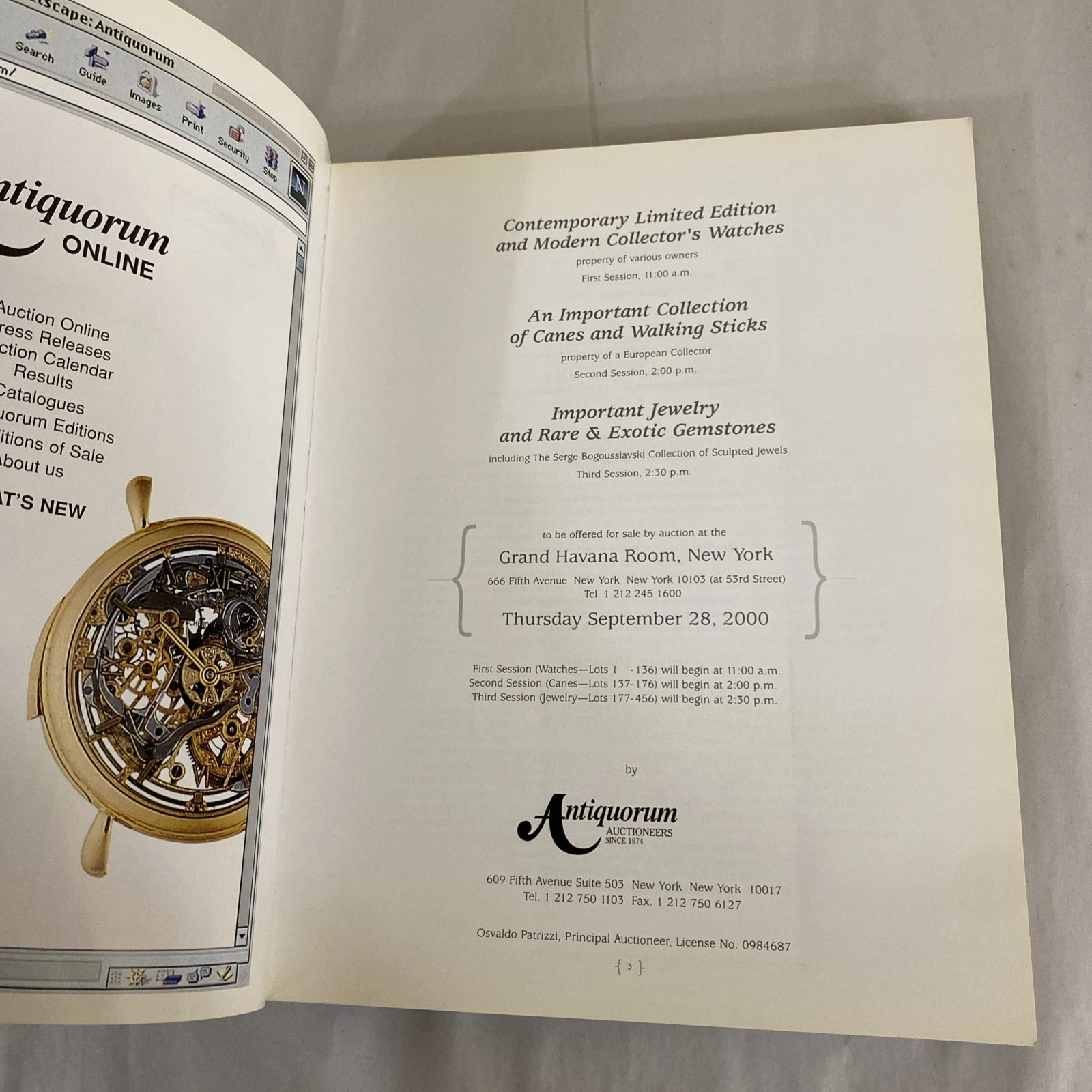 ANTIQUORUM Auction Magazine 2000 - Collector's Watches - Canes & Walking Sticks - Image 8