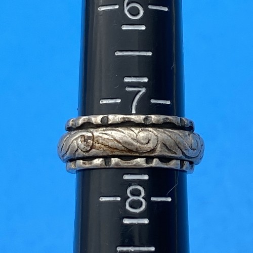 Vintage Sterling Silver Spinning Band Ring Spin Ring 8.7g Size 7.5 - Image 4