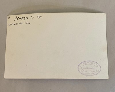 1910 Photo S/S Aeneas Steamship WWII Loss J. McRoberts Wallasey Stamp - Image 2