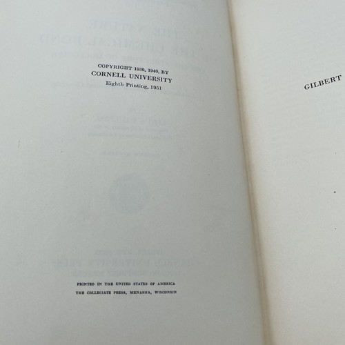 NATURE OF THE CHEMICAL BOND by Linus Pauling 8th Printing (1951) HC - Image 7