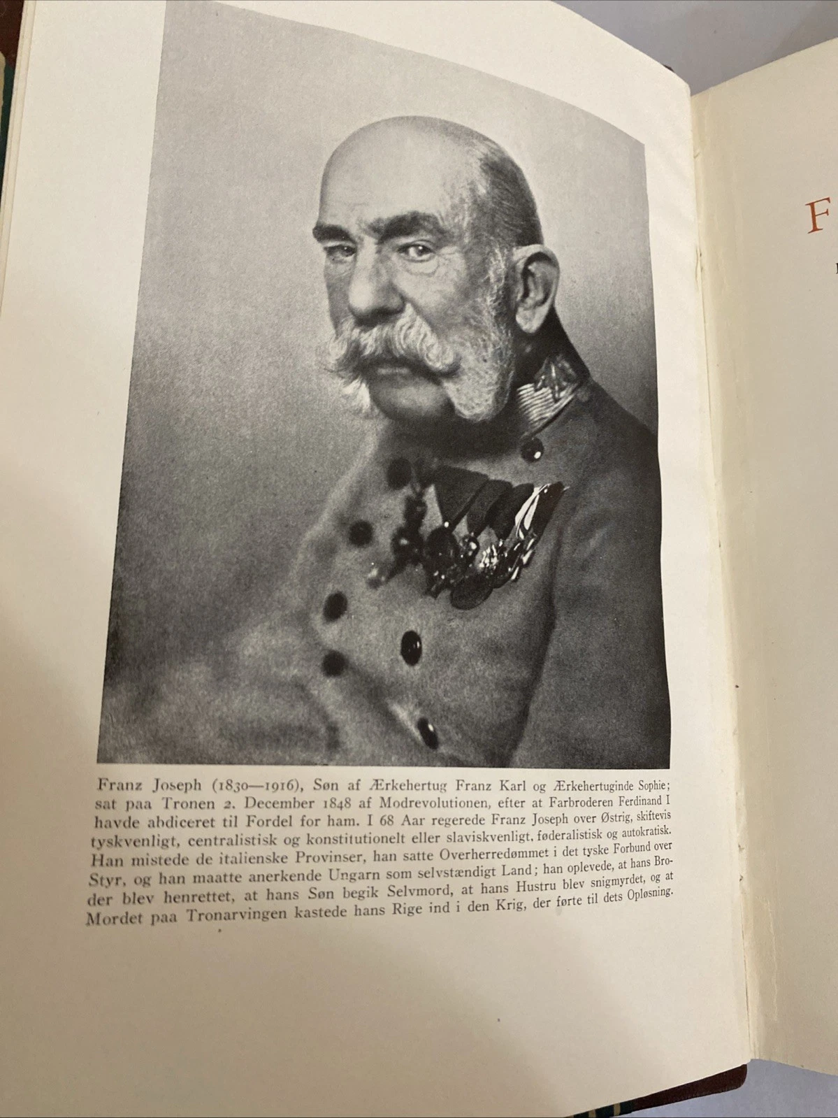 1933 Franz Joseph Emperor Austria Hungary Bagger Danish Bio Half-Leather Rebound - Image 5