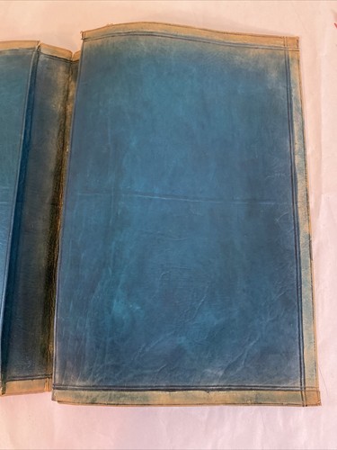 Antique Leather Book Cover With Intricate Gold Inlay - Image 5