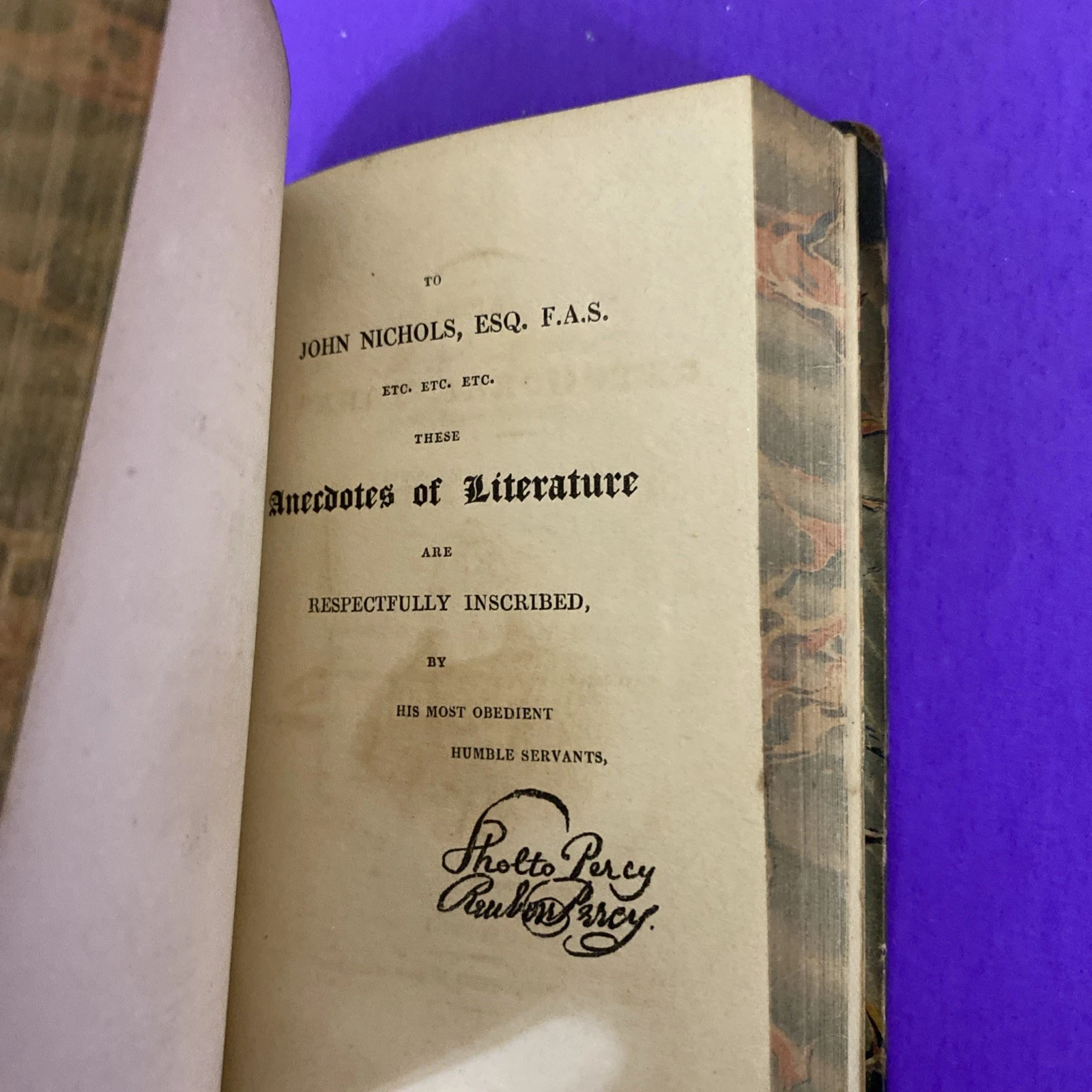 1826 Percy Anecdotes Vol VI Science Literature Banks Nichols Leather Book - Image 10