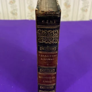 1826 Percy Anecdotes Vol IX Instinct Ingenuity John Rennie Leather Book