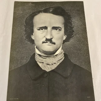 Edgar Allan Poe Photogravure + Double-Page Spread & Nadar Ingres Verve 1939 Leaf