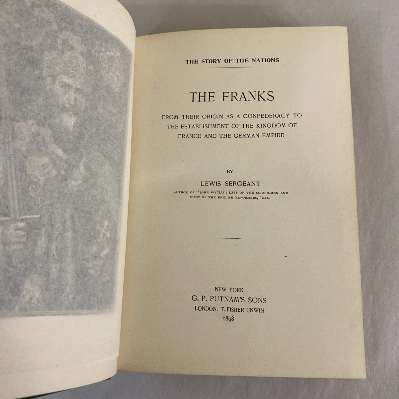 1898 The Franks Story of the Nations Lewis Sergeant Putnam Green Gilt Cloth Book - Image 8