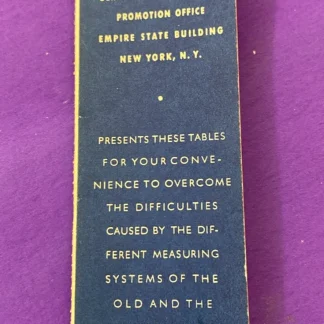 1950s German-American Trade Pocket Guide Empire State Building Conversion Tables