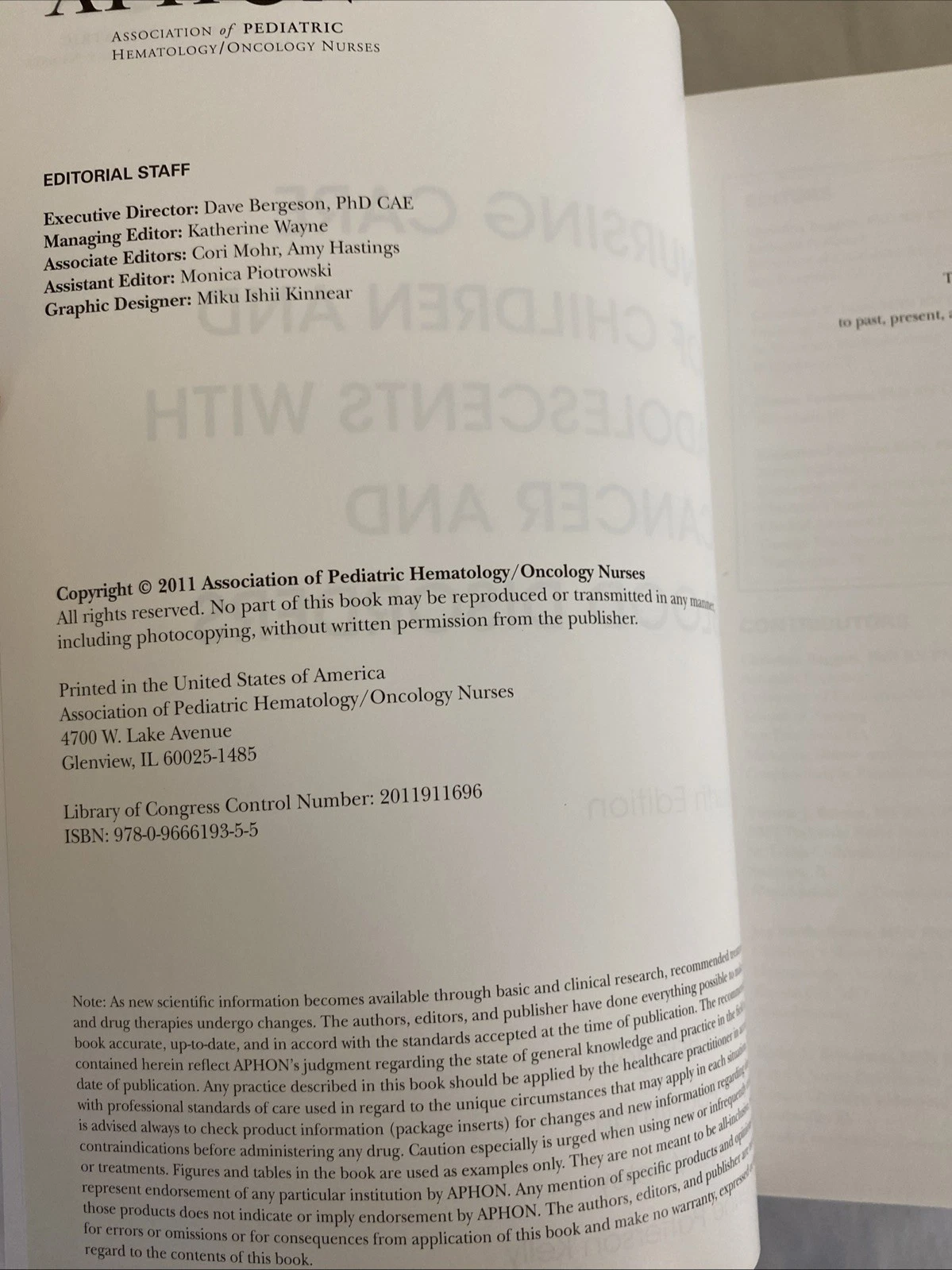 Signed 4th Ed. Nursing Care of Children & Adolescents with Cancer (2011) - Image 6