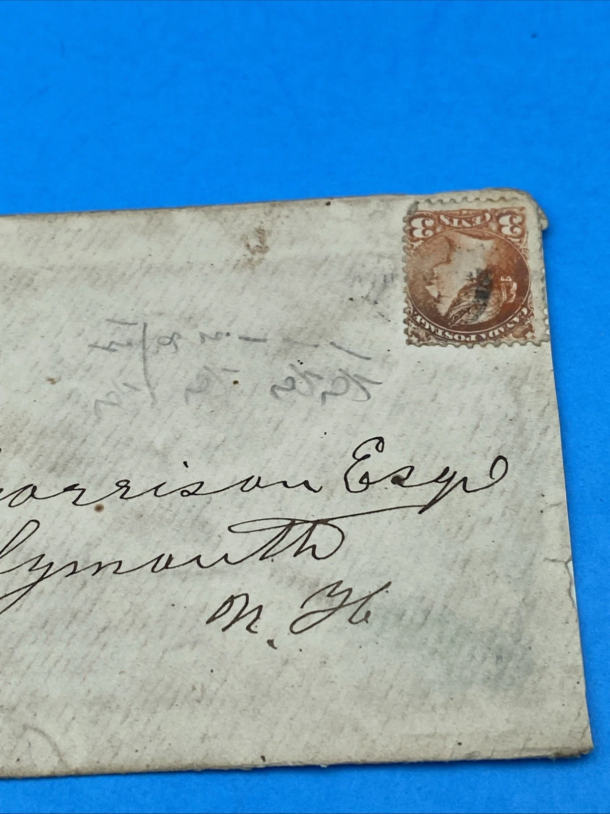 1881 Canada 3c Small Queen Cover Dunham to NH Due Enclosure - Image 3