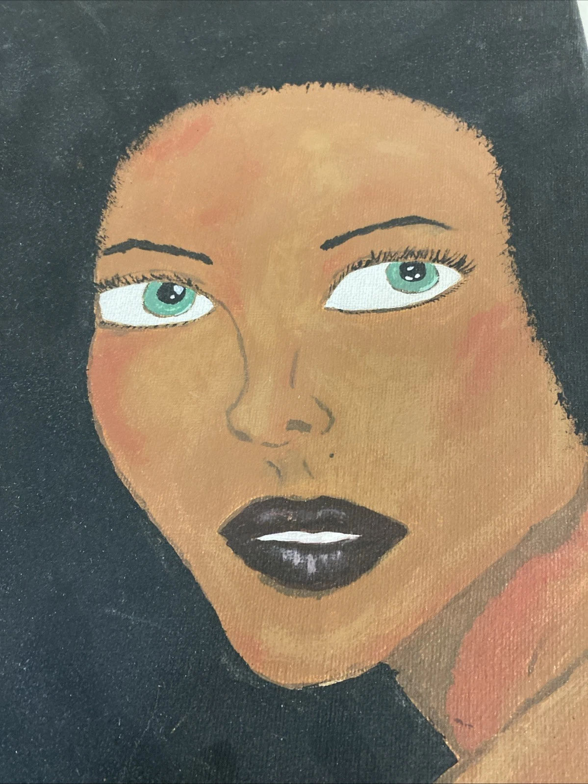 2015 Original Acrylic Portrait 'Sometimes…' Signed SW, Afrocentric Pop, 11x14 in - Image 8