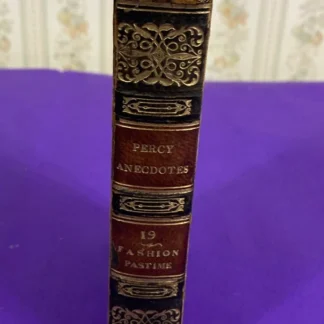 1826 Percy Anecdotes Vol XIX Fashion Pastime Stafford Archery Leather Book