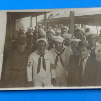 Corcovado Rio Souvenir Photo Group of U.S. Navy Sailors c.1930s–40s Brazil RJ BR