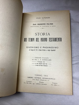 FELTEN Storia Dei Tempi Del Nuovo Testamento Giudaismo E Paganesimo Vol. 3 1914 - Image 6