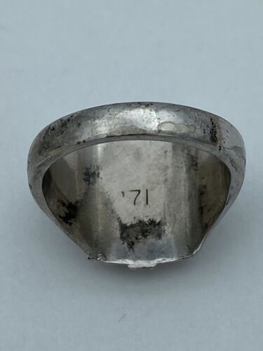 OLM (Our Lady of Mercy) 925 Sterling Silver Vintage Veritas School Ring Size 8 - Image 5
