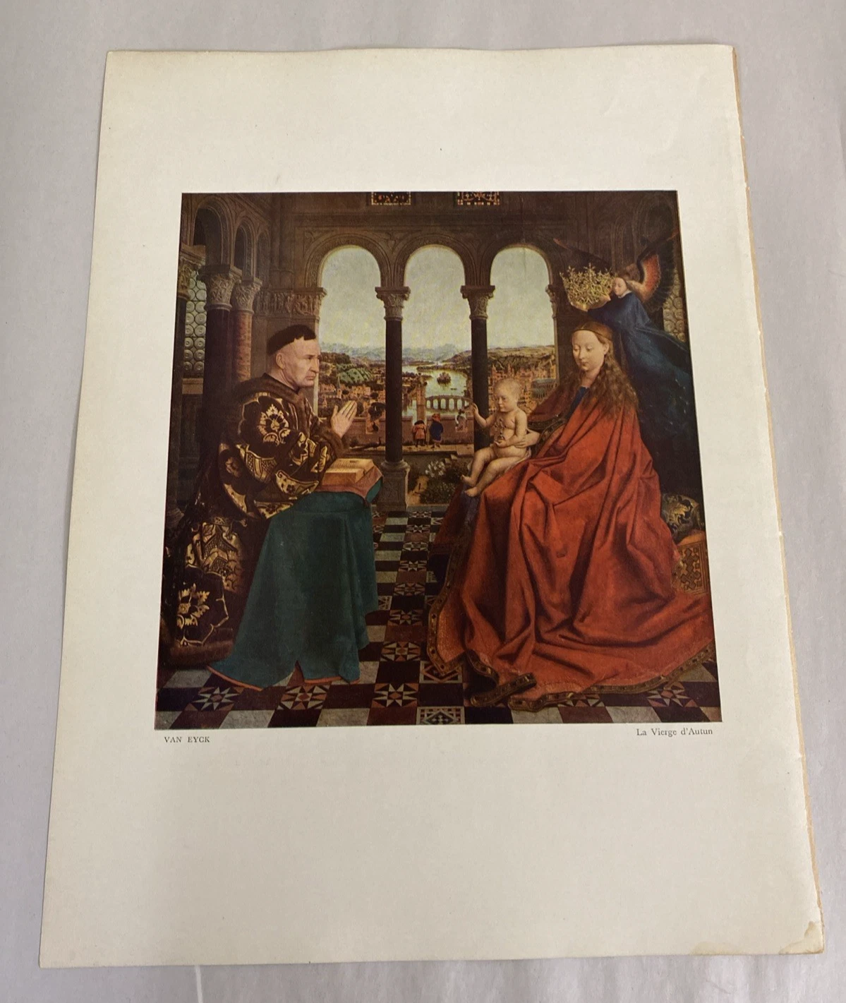 Verve 1939 Jan van Eyck La Vierge d’Autun plate, verso David Octavius Hill