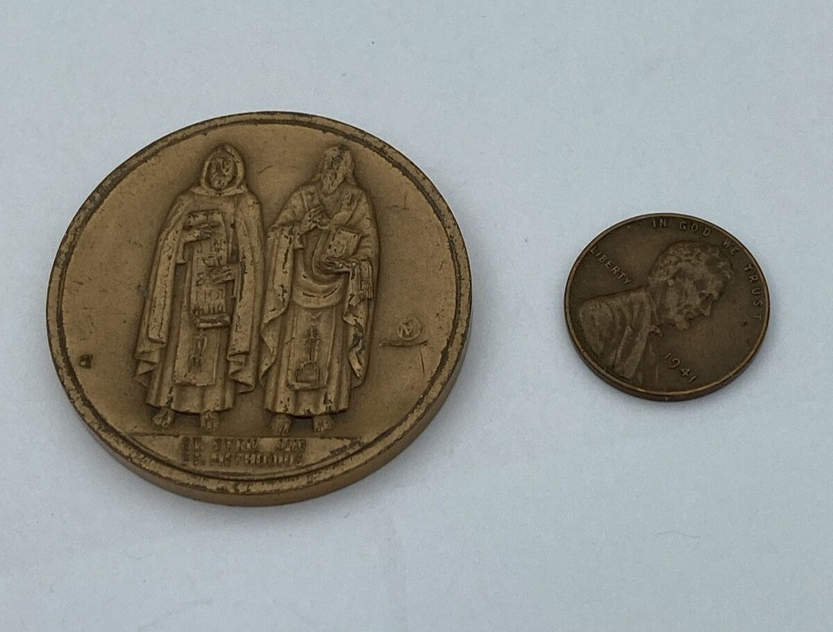 St Cyril And Methodius Vladimir Slavic Medallion Apostles to the Slavs - Image 3