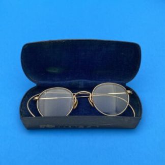 American Optical FUL-VUE Art Deco Full Rim EYEGLASSES GOLD 1/10 12K GF w/ Case