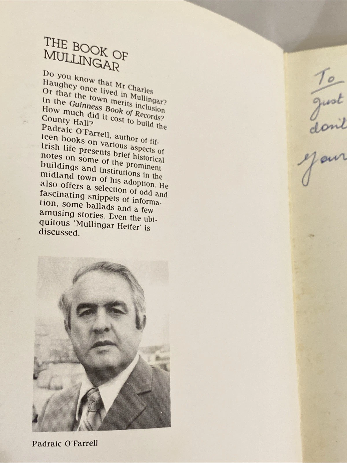 The Book of Mullingar by Padraic O'Farrell (1987) - Image 2